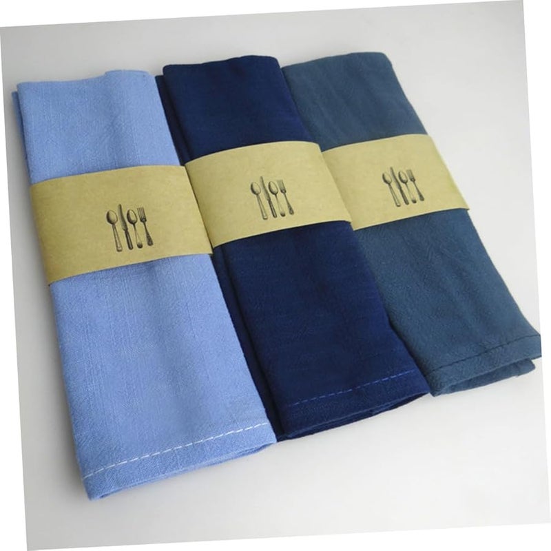 مناديل قماش الكتان الأخضر الداكن ذات امتصاص قوي للماء متعددة الأغراض مناشف مطبخ مناديل شاي - Image 3